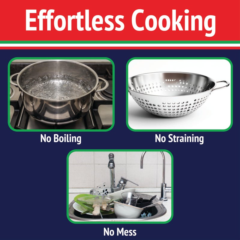 Fasta Pasta Microwave Pasta Cooker- The Original (2PK)- Cooks up to 4 Servings- No Mess, Sticking or Waiting For Boil- Perfect Al Dente Pasta Every Time- For Dorms, Kitchens, Offices- Made in the USA - Image 2